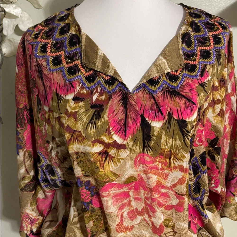 Chico's Multicolor Floral Blouse
